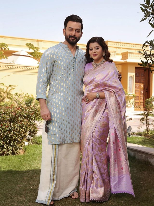 Prithviraj & Supriya stunning wedding look latest malayalam