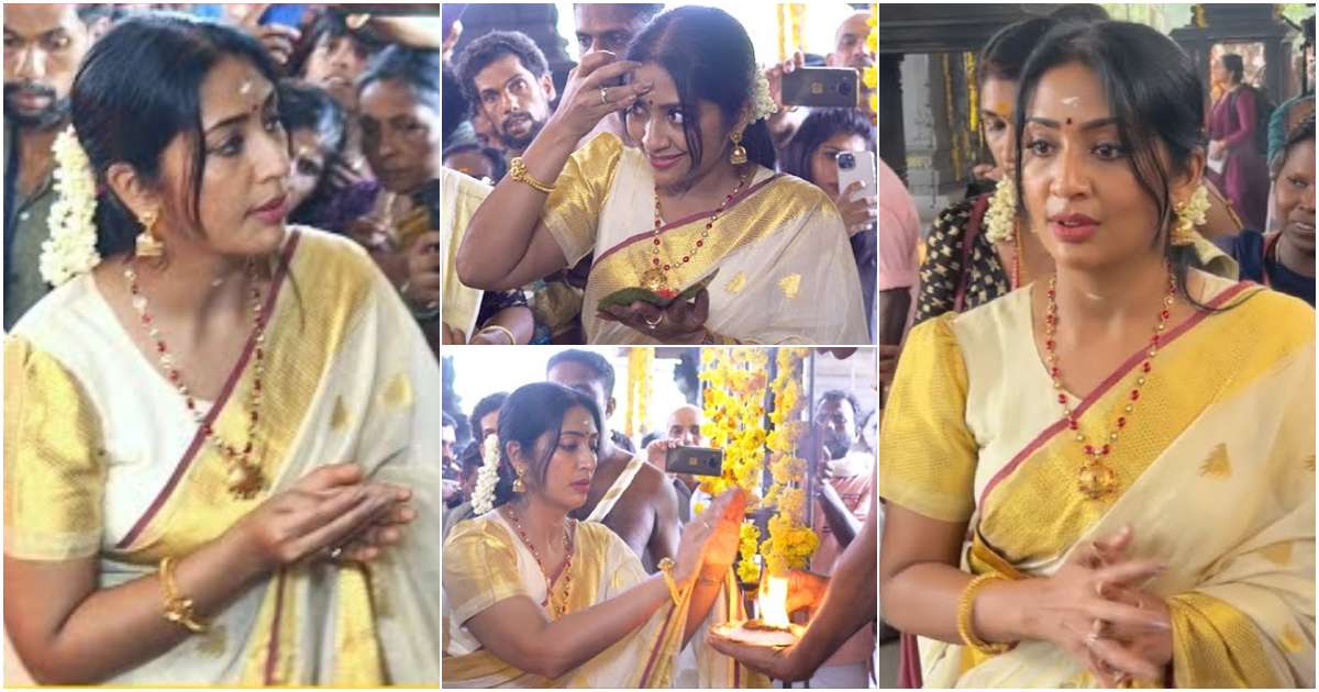 Navya Nair At Nagaraja Temple Viral News