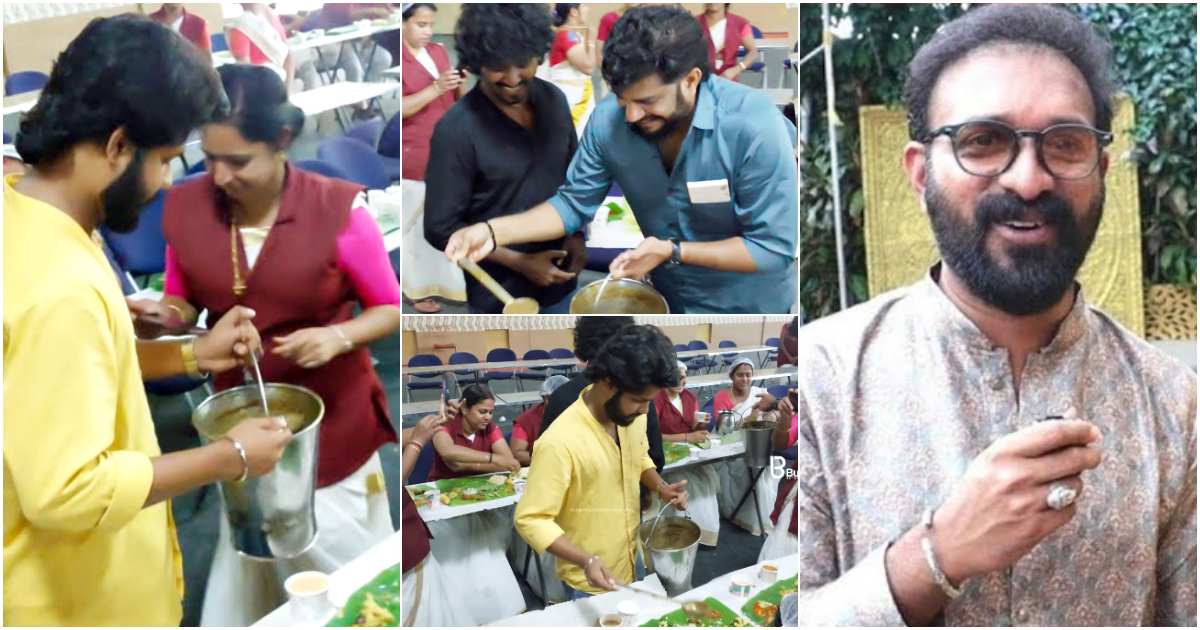 Santhwanam Team Serve Sadya To Catering Ladies