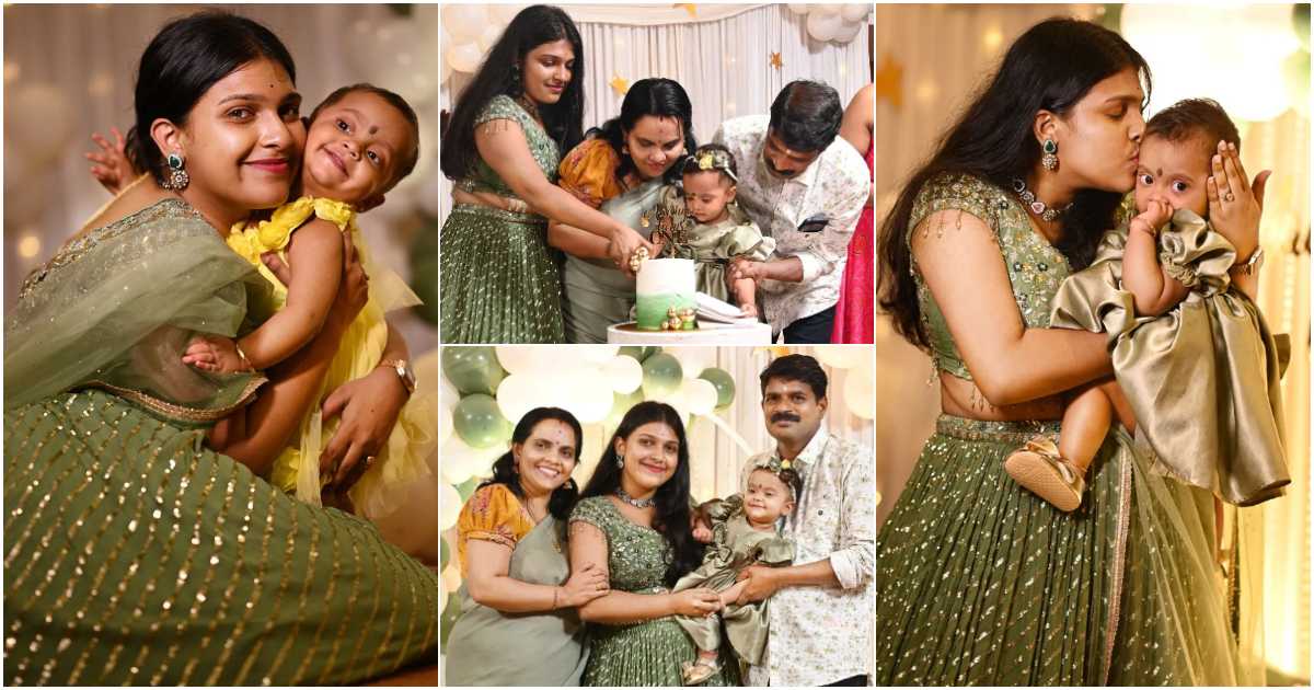 Arya Parvathi Sister 1st Birthday Celebration Viral