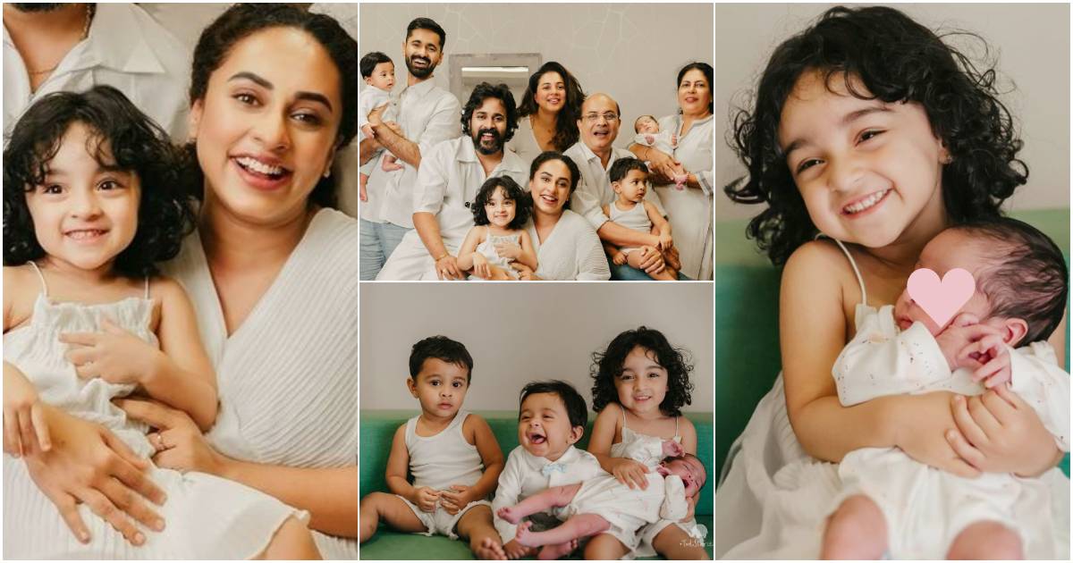 Pearle Maaney Rachel Maaney Nila Baby Family Photo