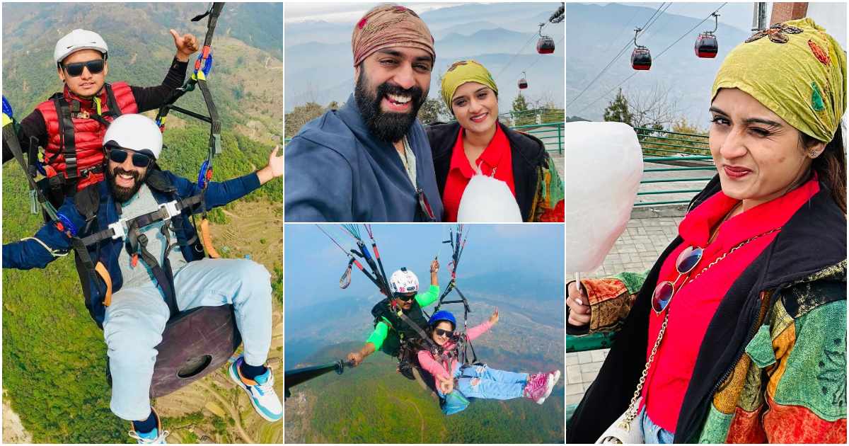 Santhwanam Gopika Anil Govind Padmasoorya Paragliding