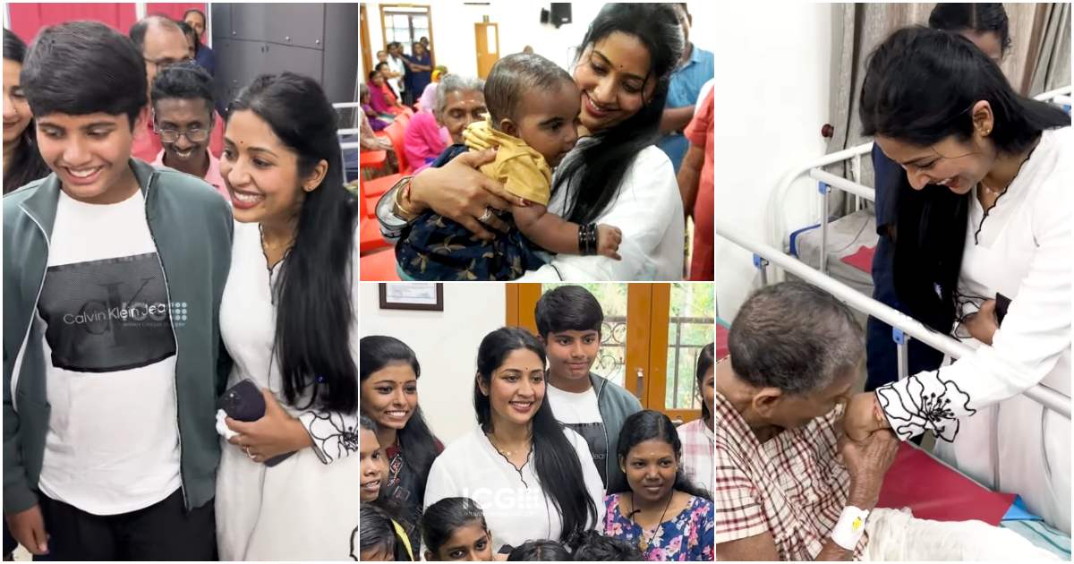 Navya Nair At Old Age Home With Son Viral Video