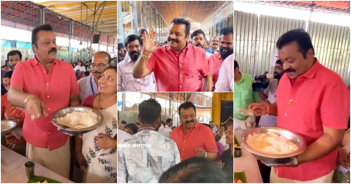 Suresh Gopi At Guruvayoor Temple With Devotees Viral News