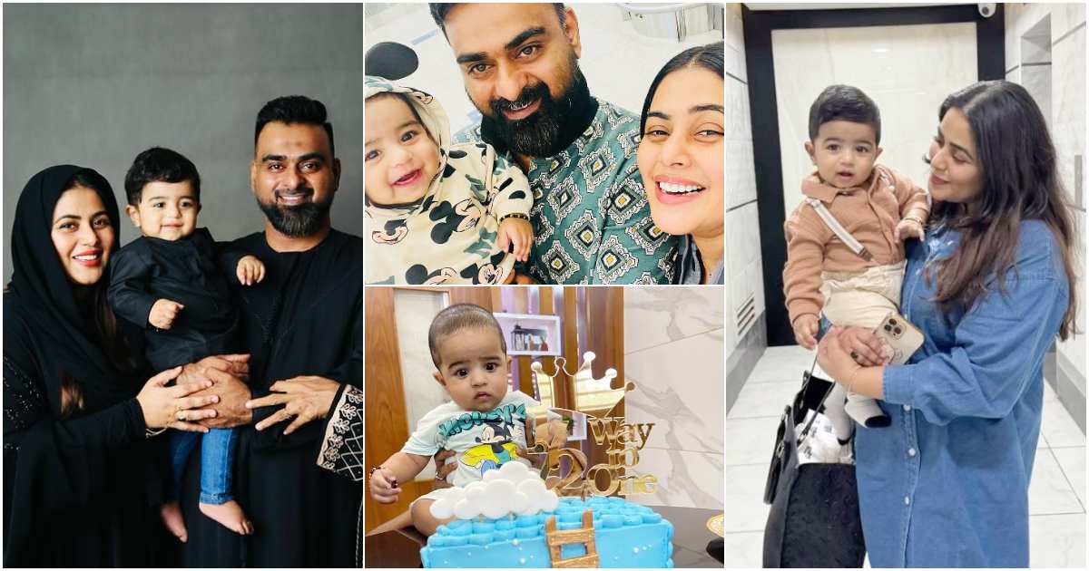 Shamna Kasim Son Hamdan Asif Ali 1st Birthday Celebration