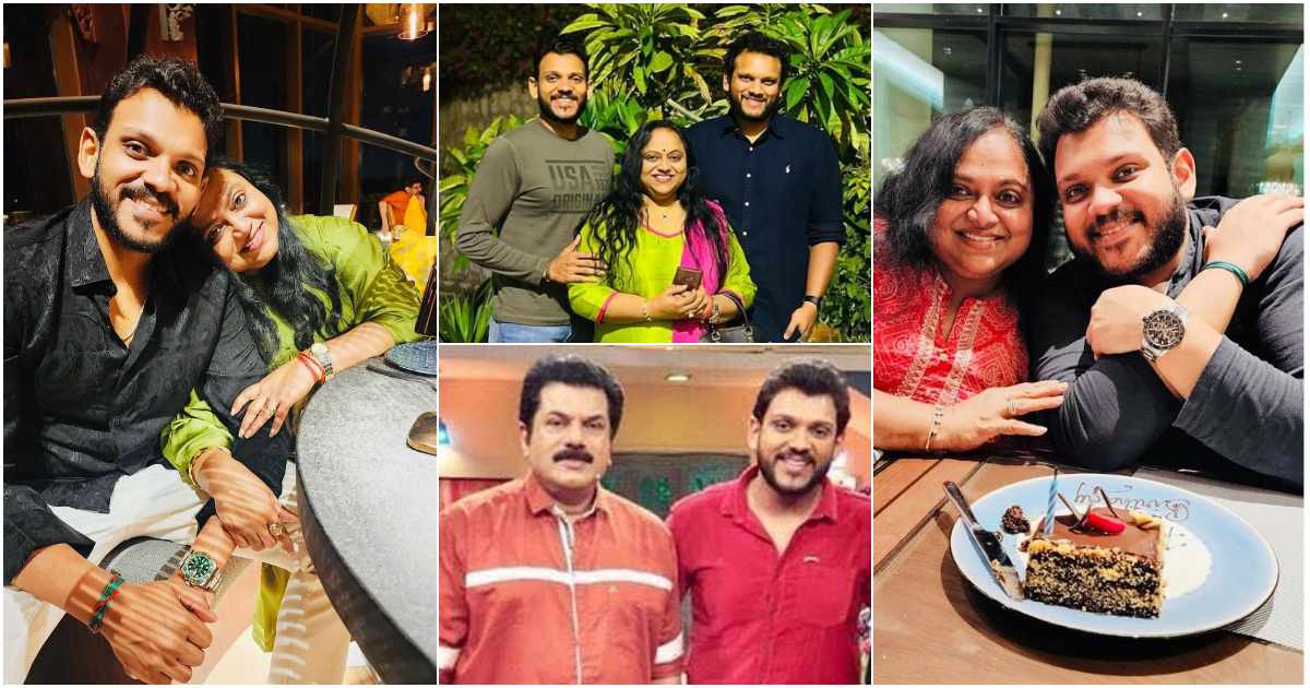 Mukesh Son Shravan Mukesh Birthday Celebration With Mother