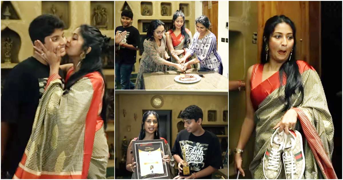 Navya Nair Son Surprise Her On Mothers Day Video Viral