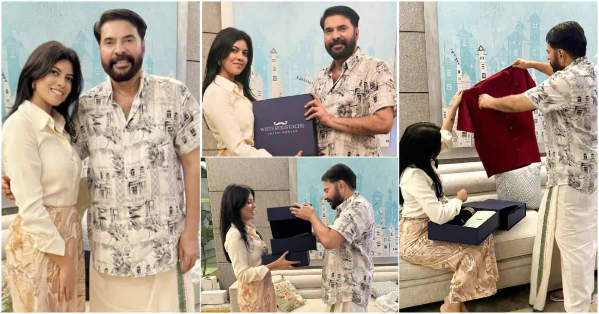 Swathi Kunjan Gifted Designed Shirt To Mammootty