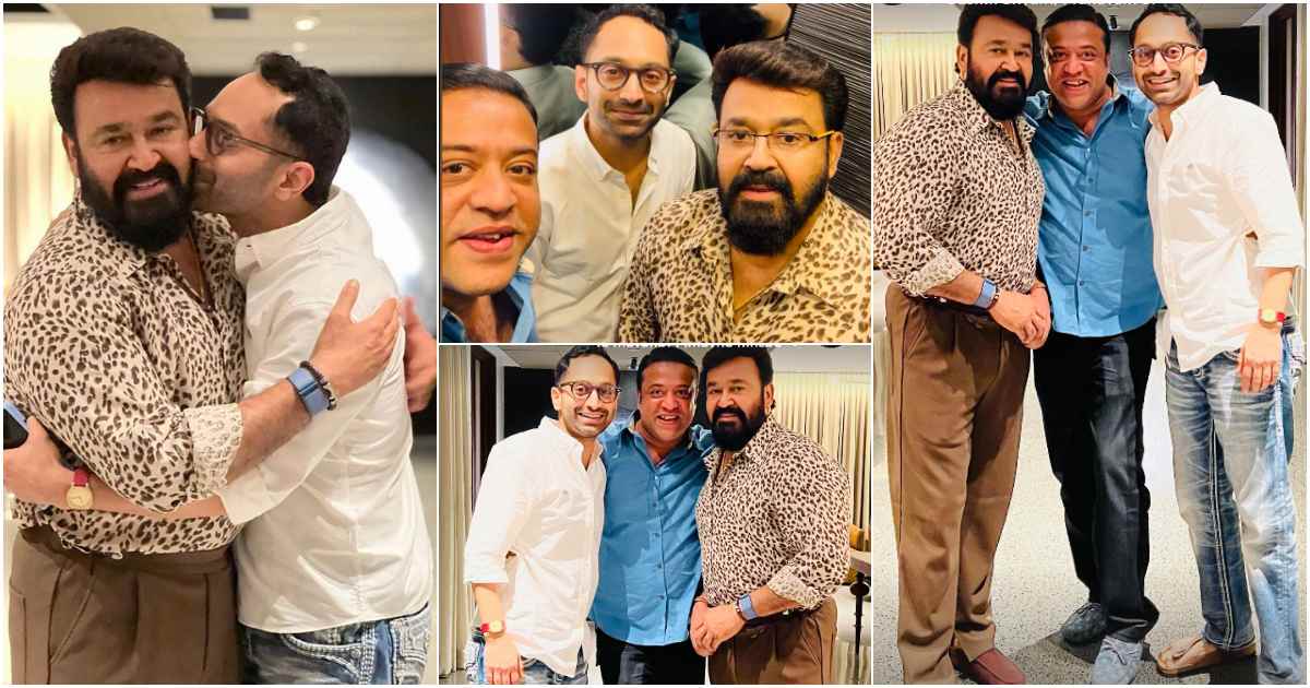 Fahadh Faasil And Mohanlal Latest Photo