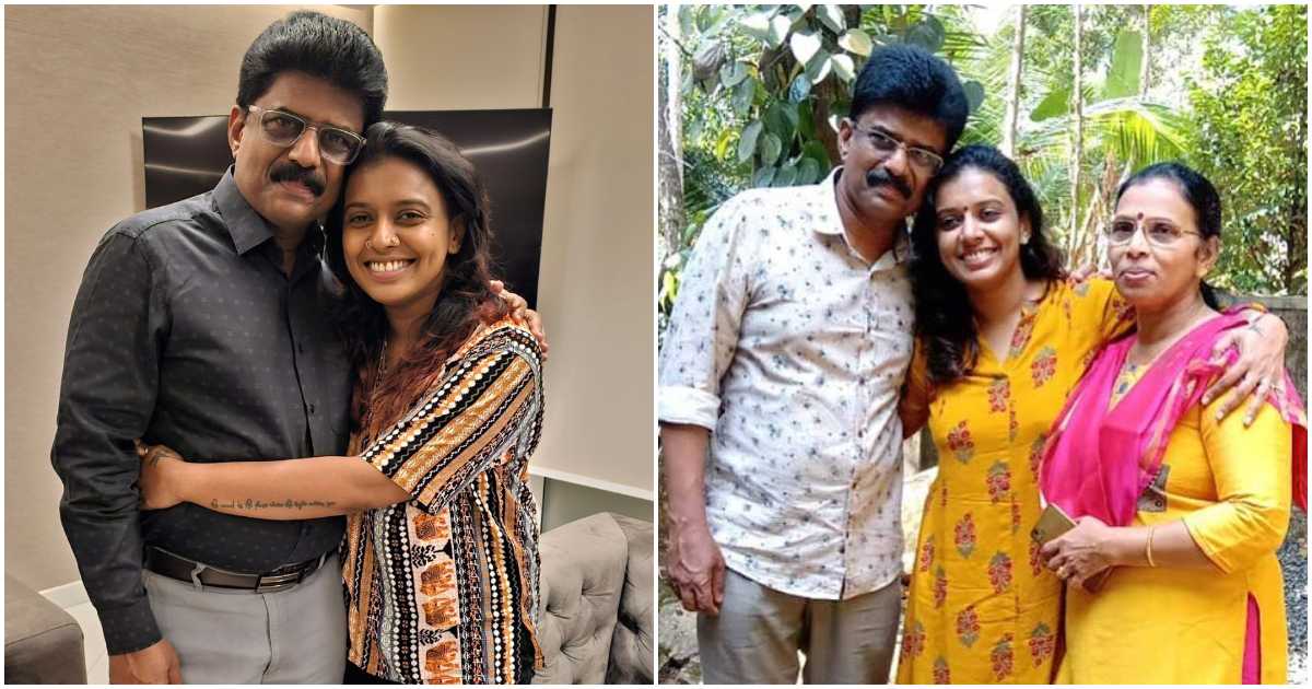 Sithara Krishnakumar Father Birthday Celebration Post