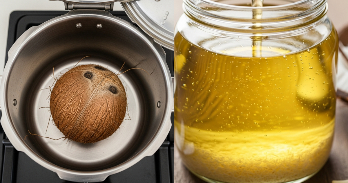 Coconut Oil Making In Cooker