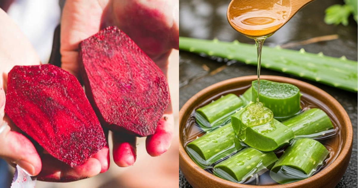 Hair Dye Using Beetroot And Aloe Vera
