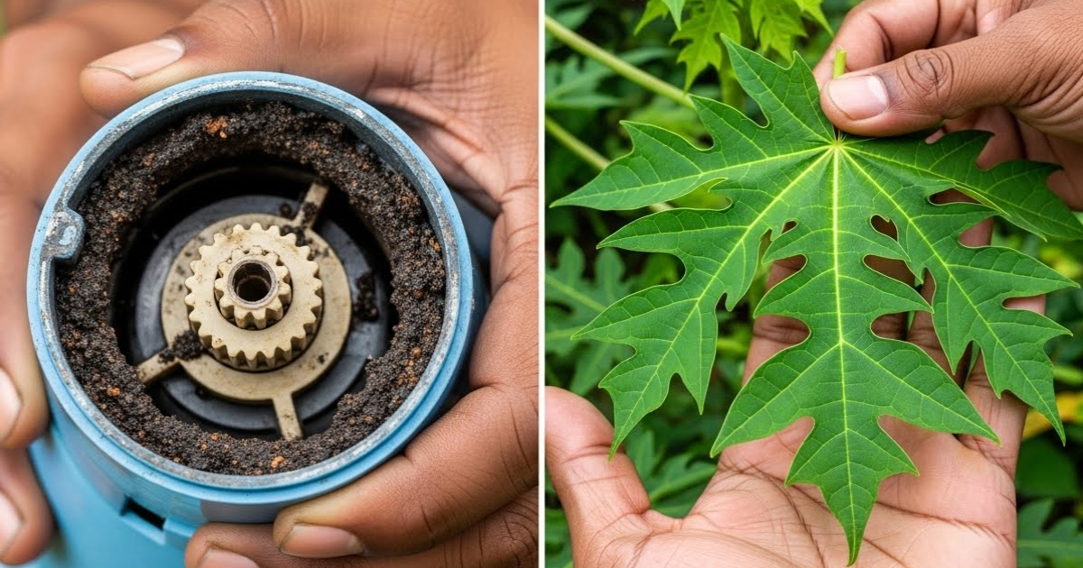 Mixi Cleaning Using Papaya Leaf